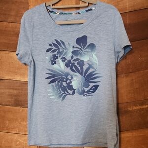 Tommy Hilfiger Blue Floral Graphic Women's Top